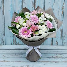 Букет цветов из:  Герберы, Альстромерии и Хризантемы #REPLACE_PRED# Серышево