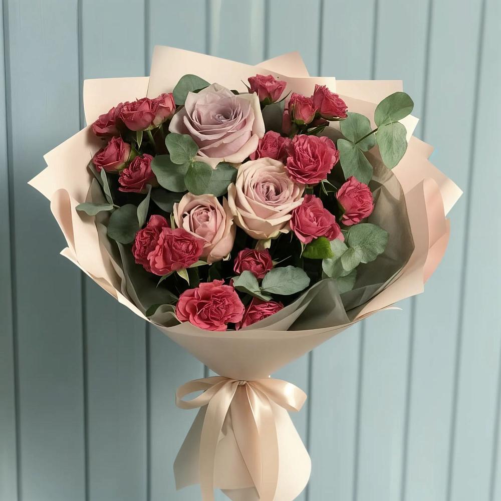 Букет цветов из: Гвоздики и Розы в Серышево