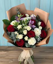 Букет цветов из:  Розы и Альстромерии в Серышево