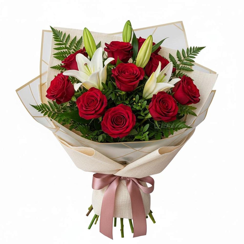 Букет цветов из: Лилии и Розы в Серышево