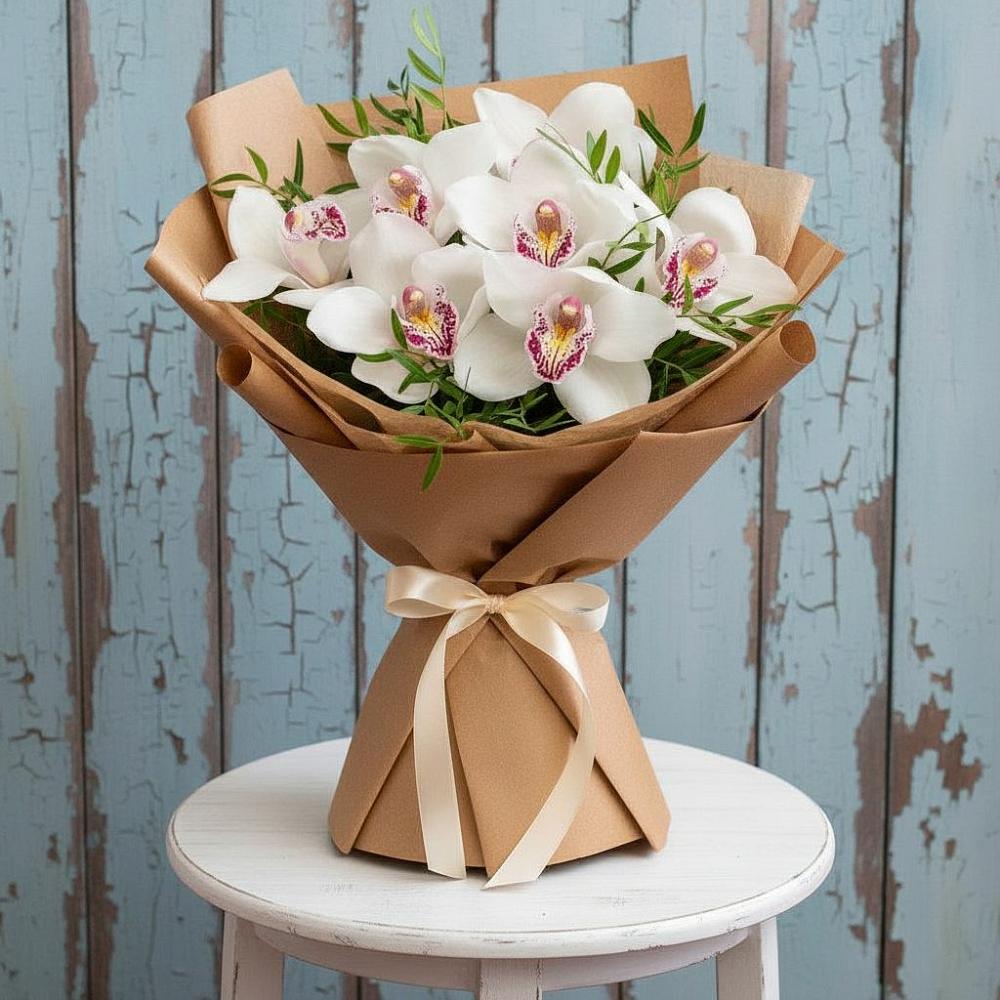 Букет цветов из: Орхидеи и Розы в Серышево