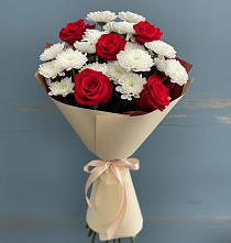 Букет цветов из:  Розы и Хризантемы в Серышево