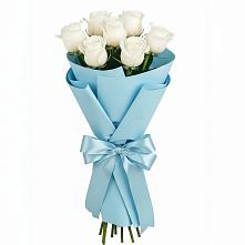 Букет 7 белых роз Проуд в Серышево