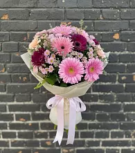 Букет цветов из:  Герберы и Хризантемы в Серышево