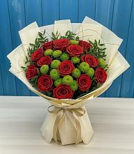 Букет цветов из:  Розы и Хризантемы в Серышево