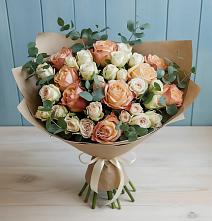 Букет цветов из:  Альстромерии и Розы в Серышево